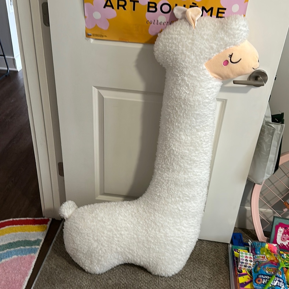 Large llama stuffed animal pillow